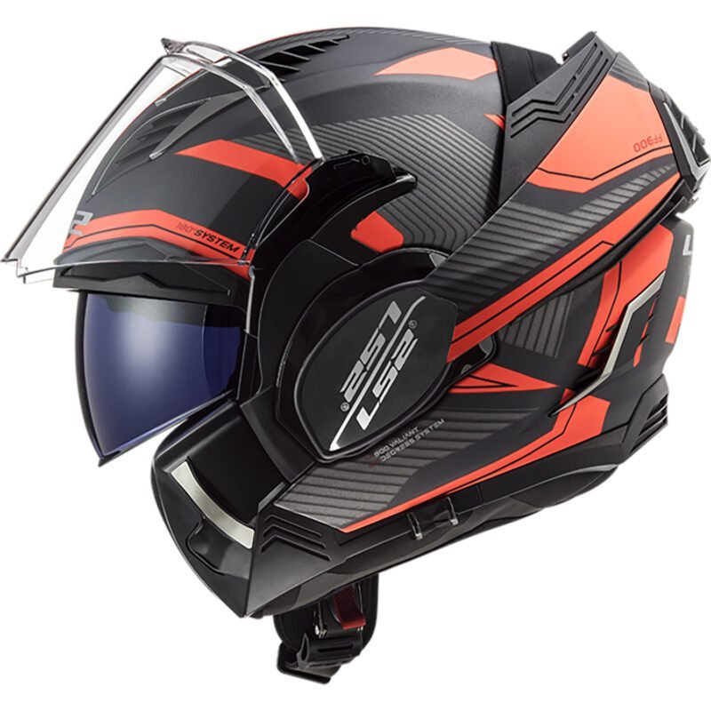 Casco Rebatible LS2 900 Valiant II Revo Naranja Titanium