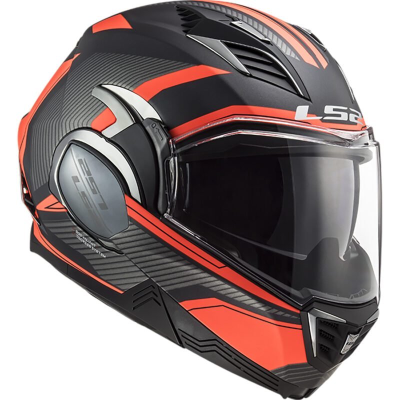 Casco Rebatible LS2 900 Valiant II Revo Naranja Titanium - Imagen 5