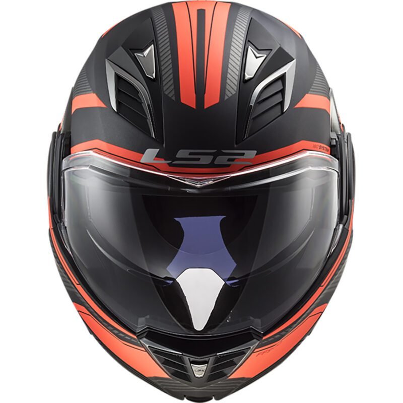 Casco Rebatible LS2 900 Valiant II Revo Naranja Titanium - Imagen 2