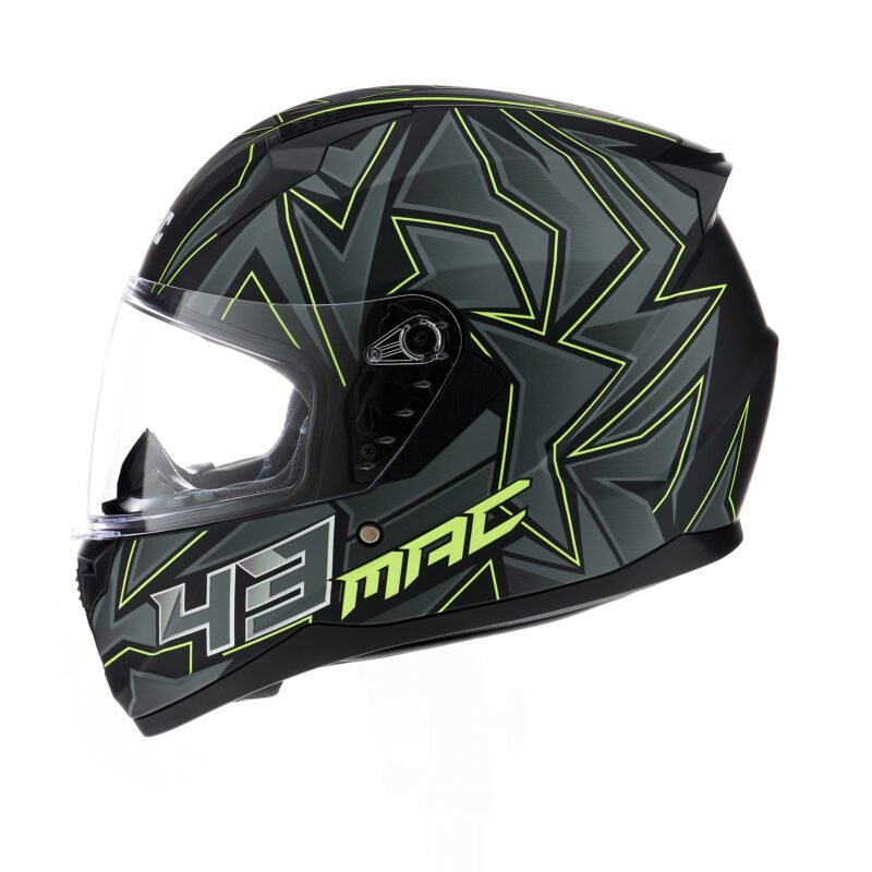 Casco Integral MAC M67 Bass Kinks Gris / Amarillo