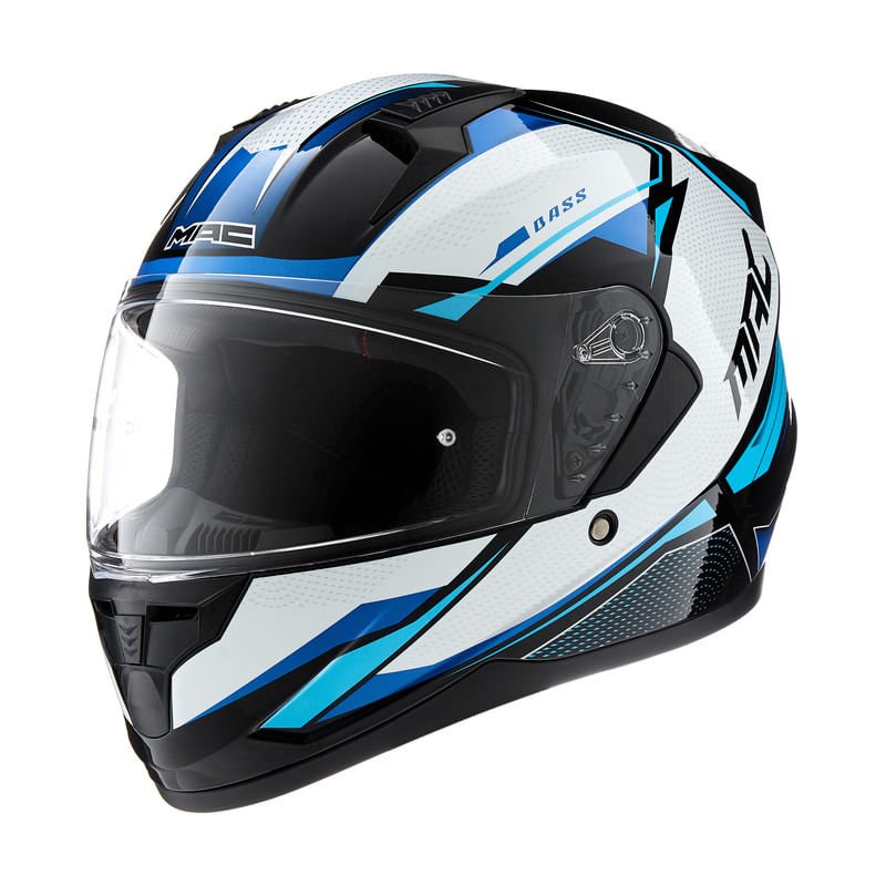 CASCO MAC M67 BASS ZEPELIN AZUL / CELESTE / BLANCO BRILLO - Imagen 3