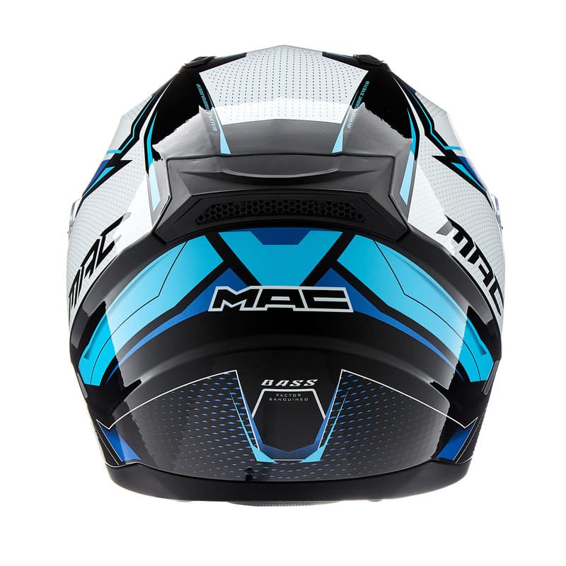 CASCO MAC M67 BASS ZEPELIN AZUL / CELESTE / BLANCO BRILLO - Imagen 2