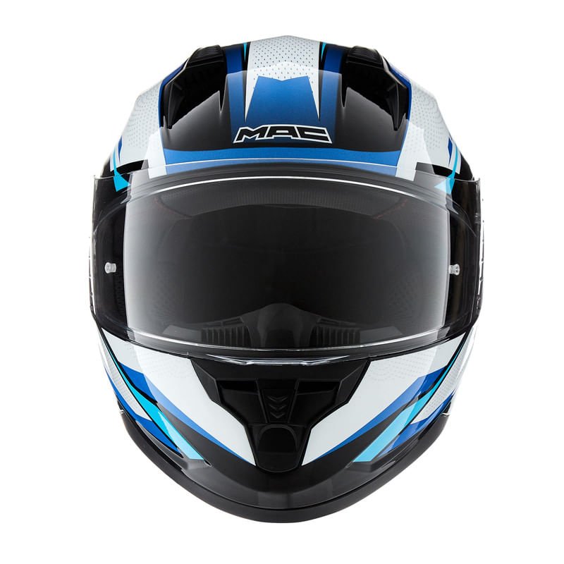 CASCO MAC M67 BASS ZEPELIN AZUL / CELESTE / BLANCO BRILLO - Imagen 5