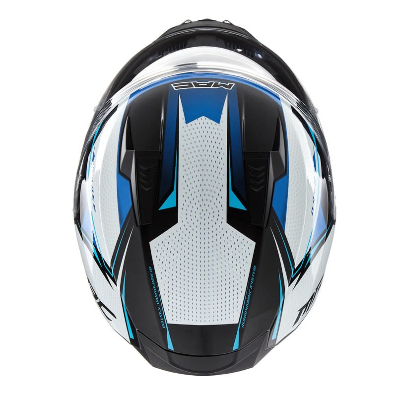 CASCO MAC M67 BASS ZEPELIN AZUL / CELESTE / BLANCO BRILLO - Imagen 6