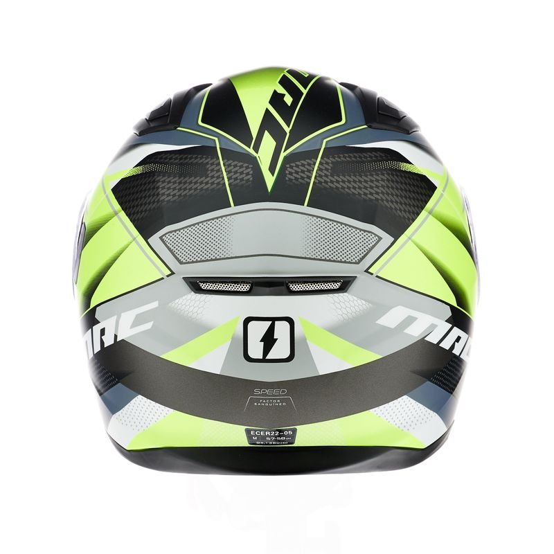 CASCO MAC 825 SPEED RAZOR AMARILLO MATE - Imagen 2