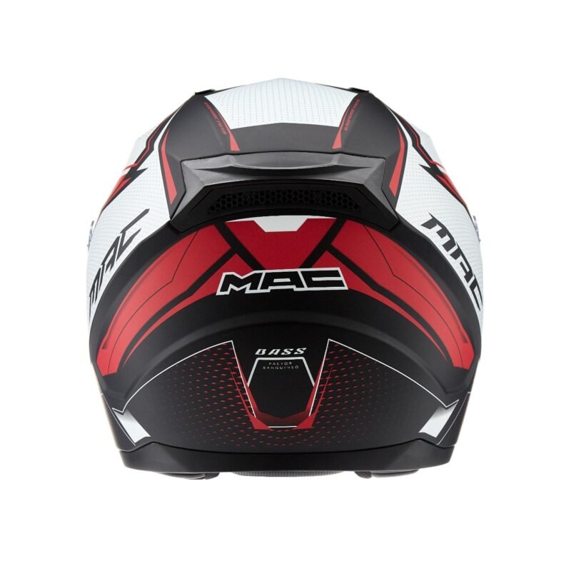 Casco Integral MAC M67 Bass Zepelin Blanco / Rojo / Negro Mate - Imagen 2