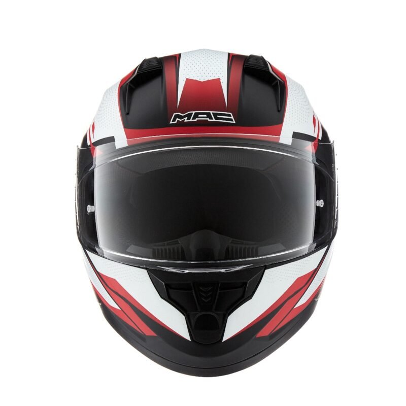 Casco Integral MAC M67 Bass Zepelin Blanco / Rojo / Negro Mate - Imagen 3