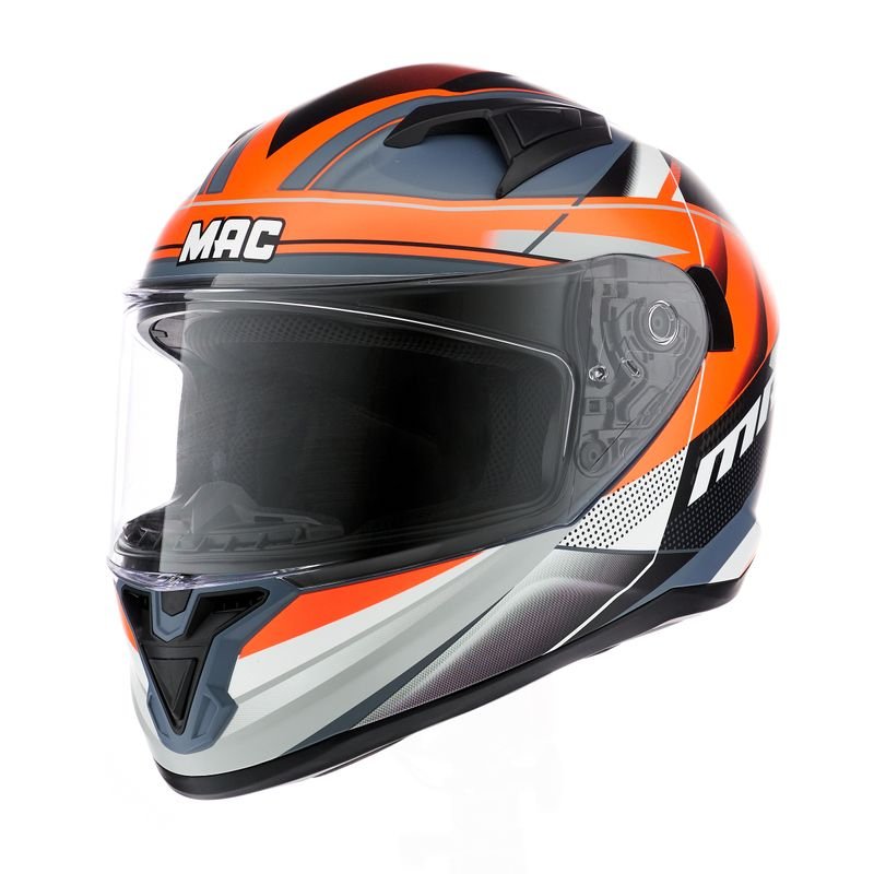 CASCO MAC 825 SPEED RAZOR NARANJA / GRIS MATE - Imagen 4