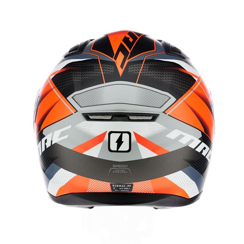 CASCO MAC 825 SPEED RAZOR NARANJA / GRIS MATE - Imagen 5