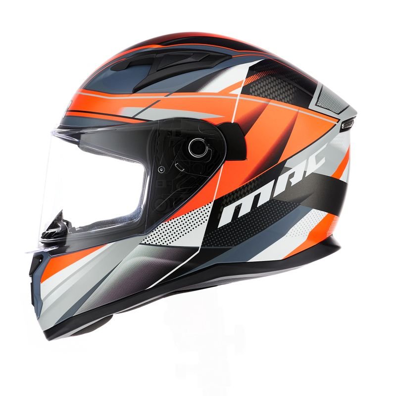 CASCO MAC 825 SPEED RAZOR NARANJA / GRIS MATE