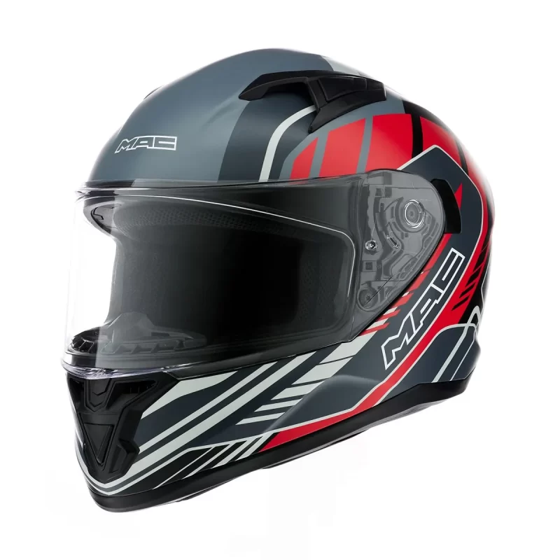 Casco Integral MAC 825 Speed Fleet Negro / Rojo Mate - Imagen 6