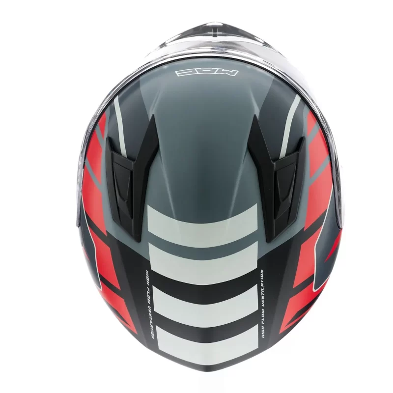Casco Integral MAC 825 Speed Fleet Negro / Rojo Mate - Imagen 2