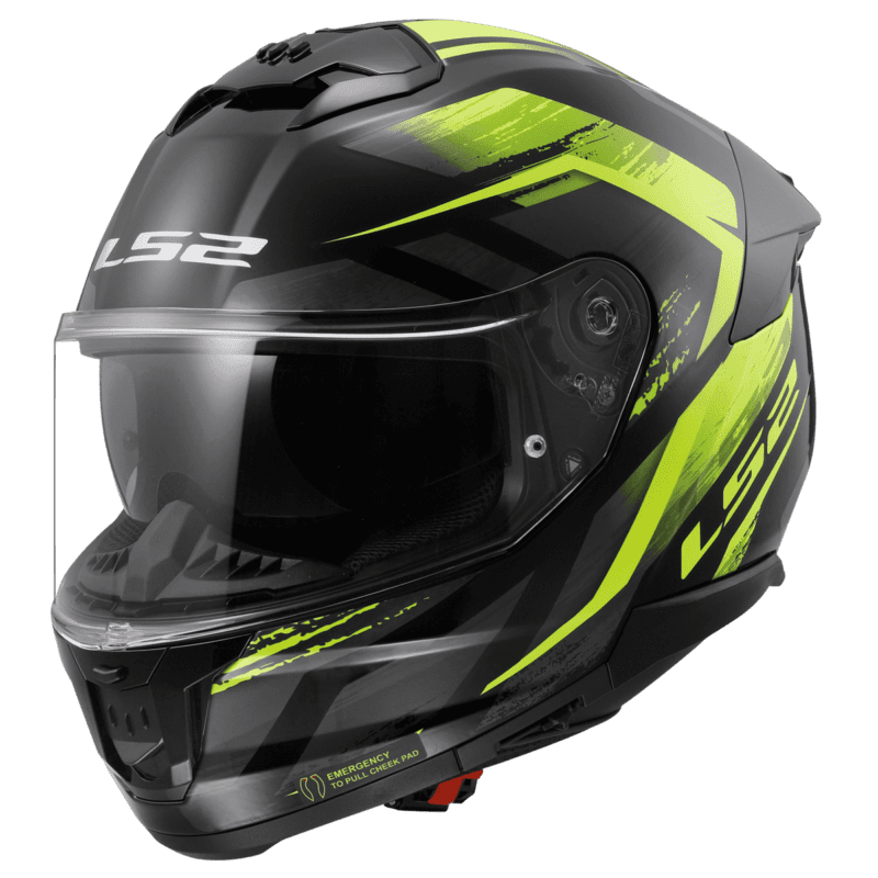 CASCO LS2 STREAM II 808 FURY NEGRO / AMARILLO / BRILLO
