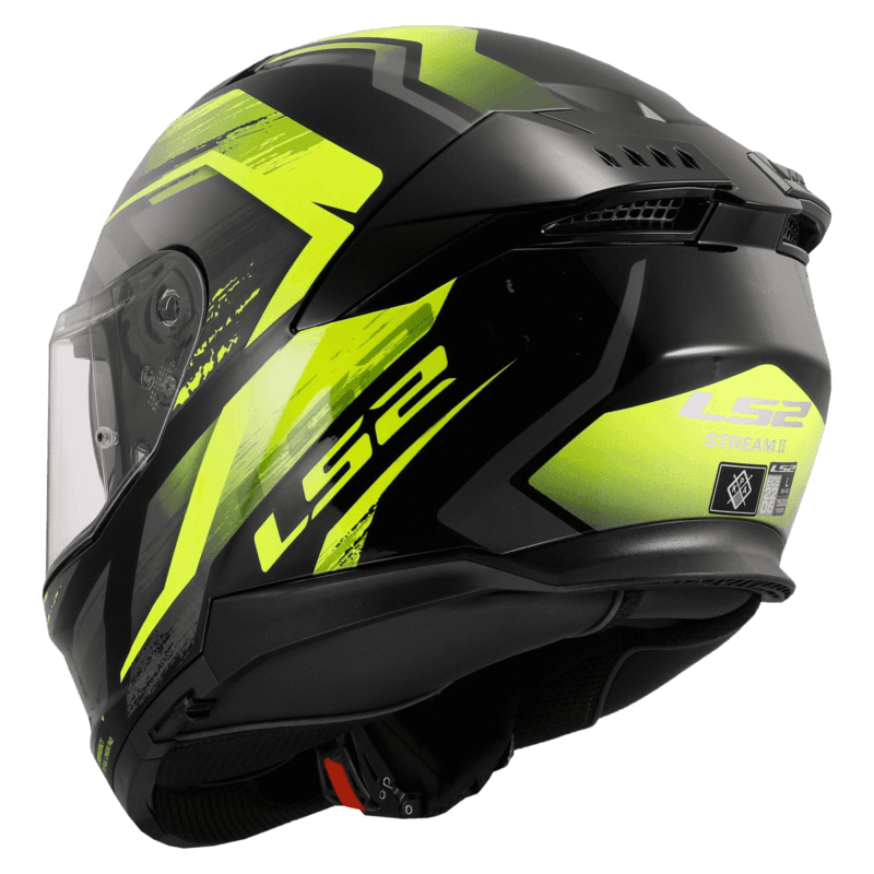 CASCO LS2 STREAM II 808 FURY NEGRO / AMARILLO / BRILLO - Imagen 4