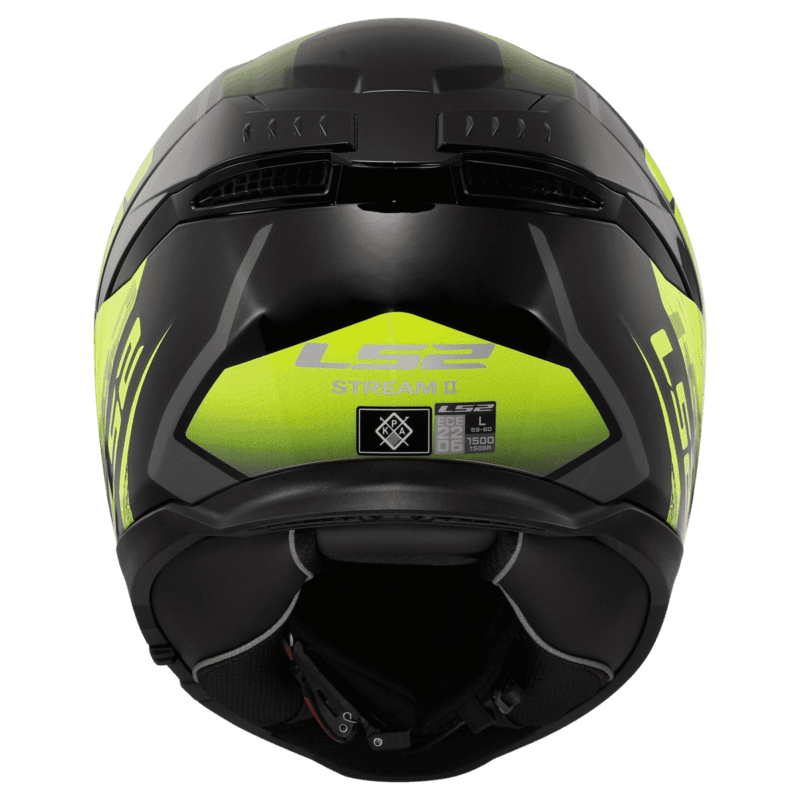 CASCO LS2 STREAM II 808 FURY NEGRO / AMARILLO / BRILLO - Imagen 5