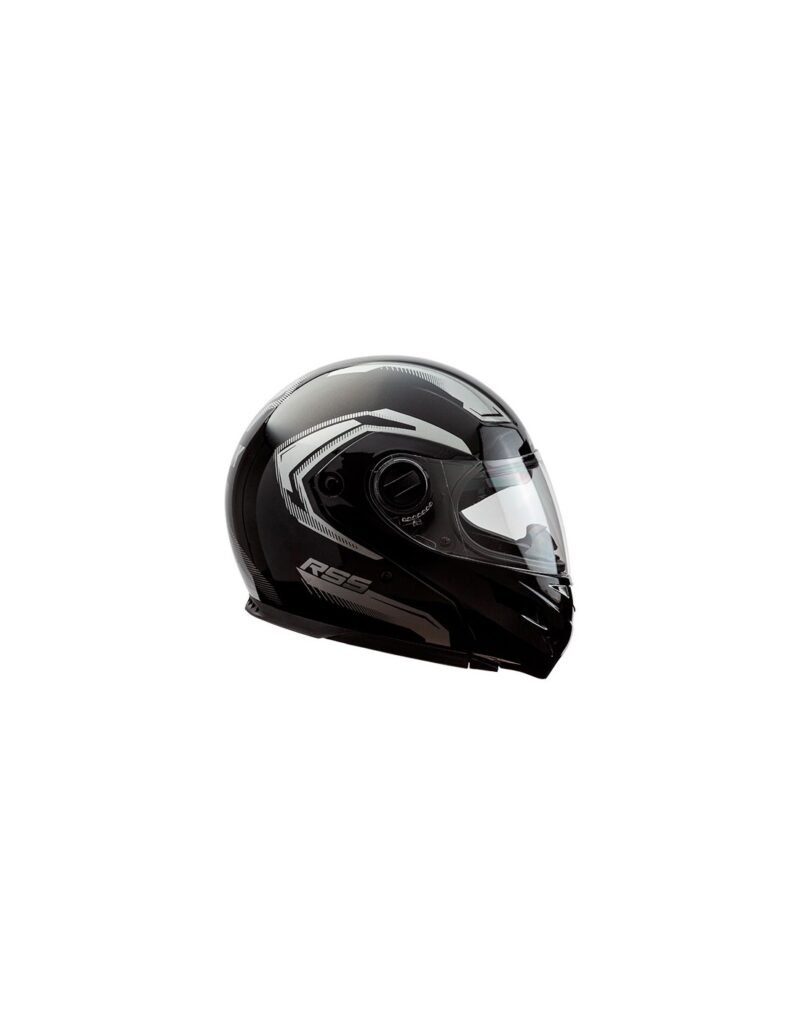 CASCO RS5 VECTOR REBATIBLE NEGRO BRILLANTE - Imagen 4