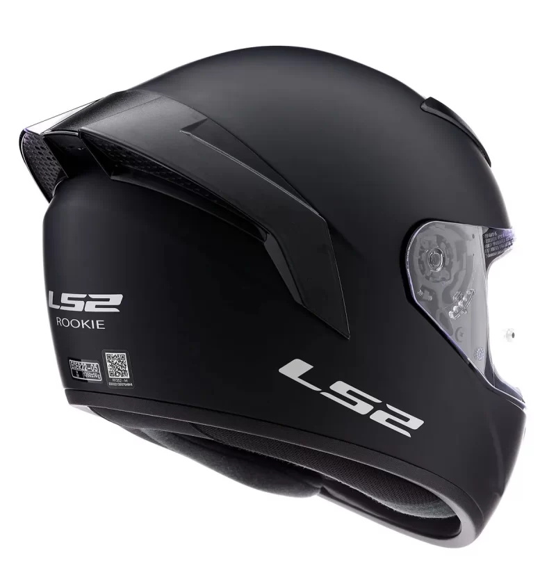 CASCO LS2 352 ROOKIE MONO MATE NEGRO CON SPOILER - Imagen 2