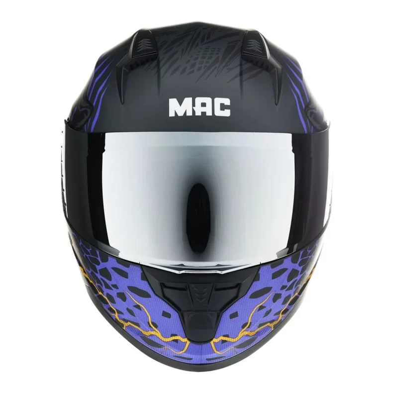 CASCO INTEGRAL MAC BASS EDICIÓN LIMITADA PANTHER NEGRO / VIOLETA - Imagen 6