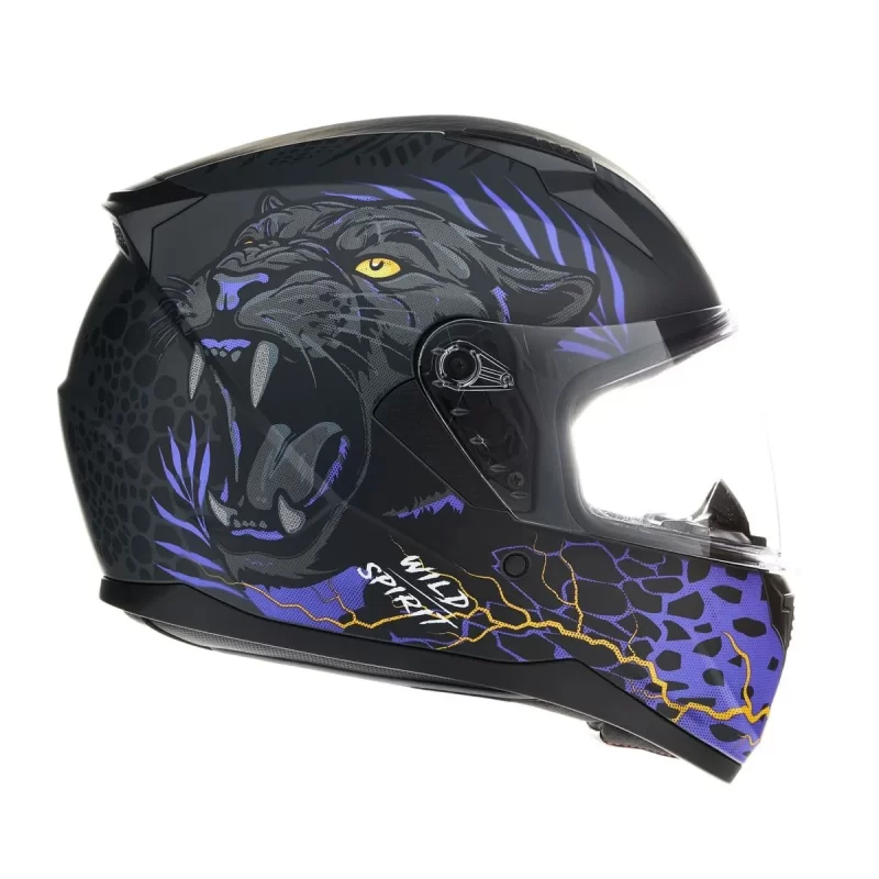 CASCO INTEGRAL MAC BASS EDICIÓN LIMITADA PANTHER NEGRO / VIOLETA - Imagen 4