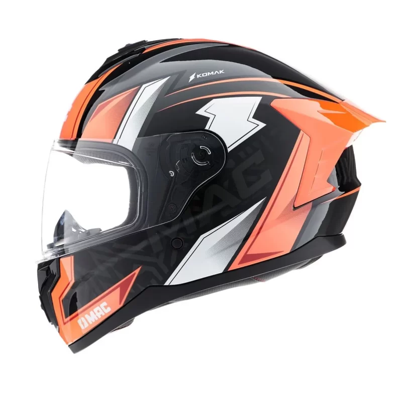 CASCO MAC 070 VOLT KOMAK NEGRO / ROJO / BRILLO