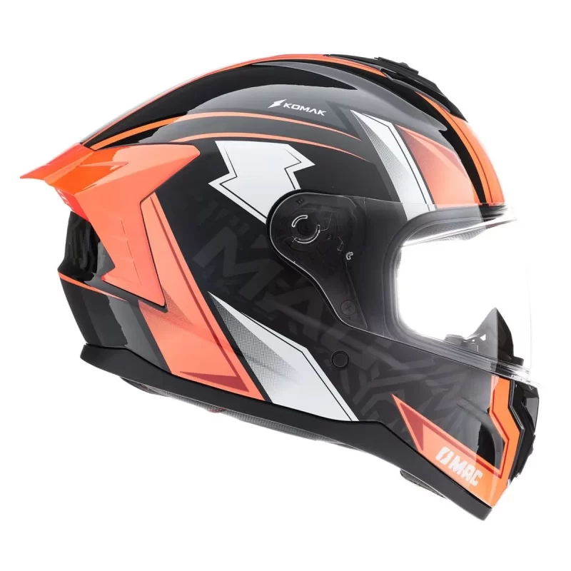 CASCO MAC 070 VOLT KOMAK NEGRO / ROJO / BRILLO - Imagen 4