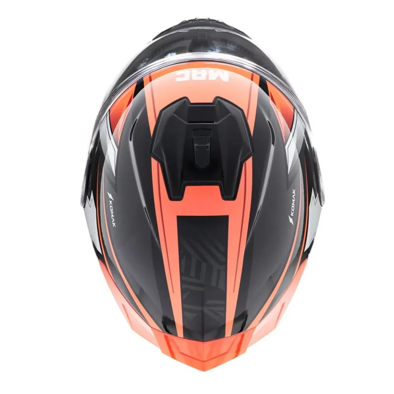 CASCO MAC 070 VOLT KOMAK NEGRO / ROJO / BRILLO - Imagen 3