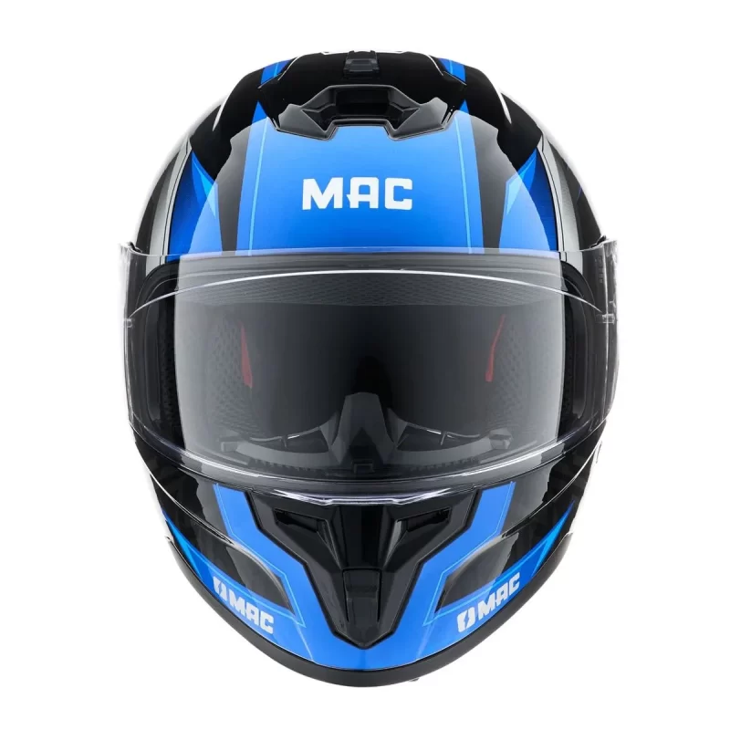 CASCO MAC 070 VOLT KOMAK NEGRO / AZUL / BRILLO - Imagen 5