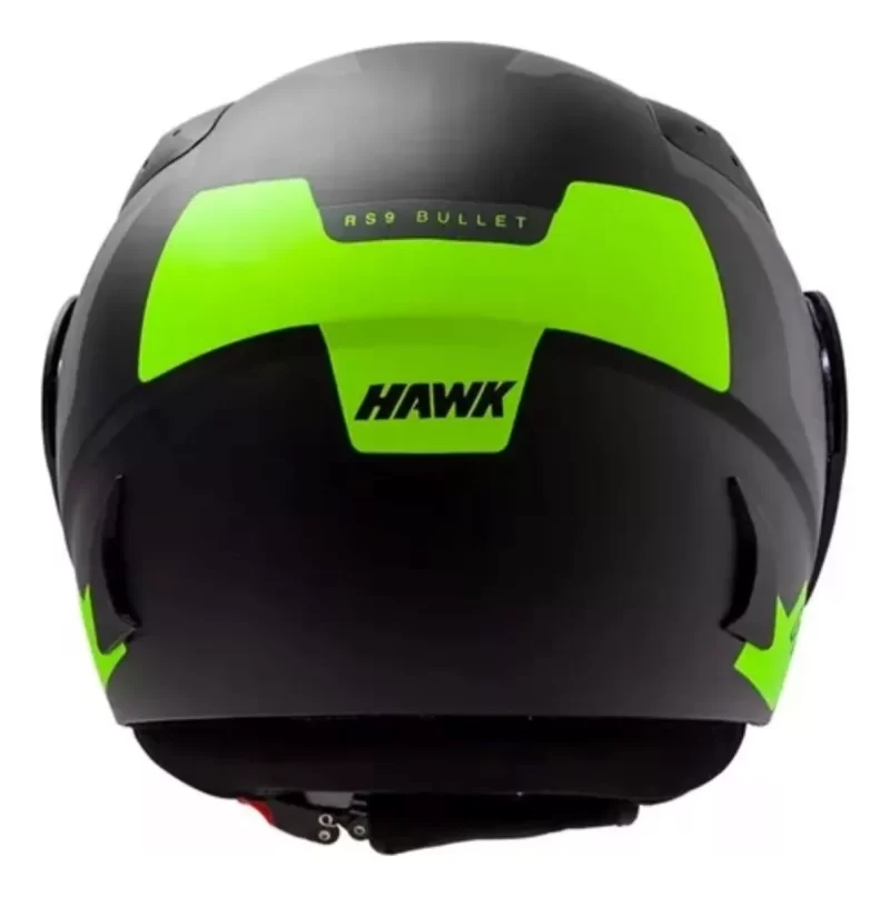 CASCO HAWK RS9 NEGRO Y VERDE FLUOR MATE - Imagen 3