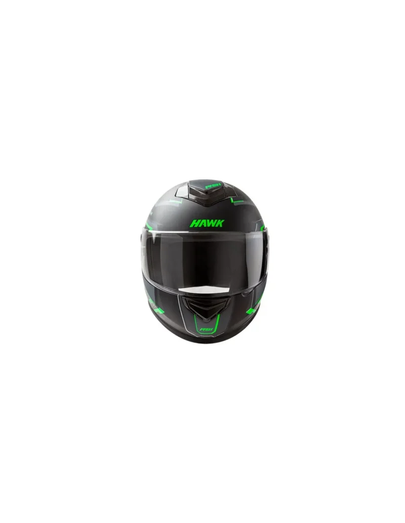 CASCO INTEGRAL HAWK RS1 ALPHA NEGRO VERDE MATE - Imagen 2