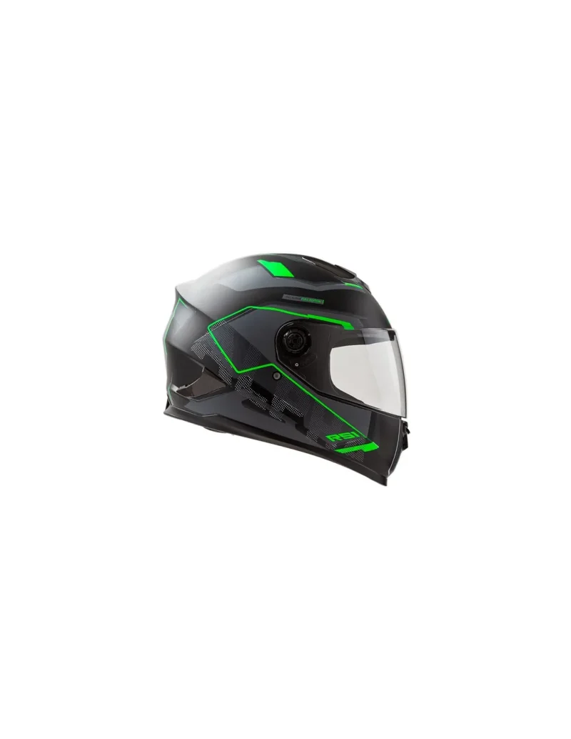 CASCO INTEGRAL HAWK RS1 ALPHA NEGRO VERDE MATE - Imagen 3