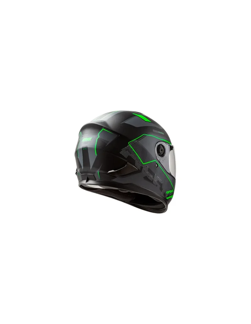 CASCO INTEGRAL HAWK RS1 ALPHA NEGRO VERDE MATE - Imagen 4