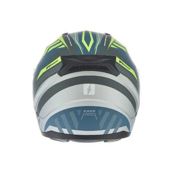CASCO MAC M67 BASS WEEZ AZUL AMARILLO MATE - Imagen 5