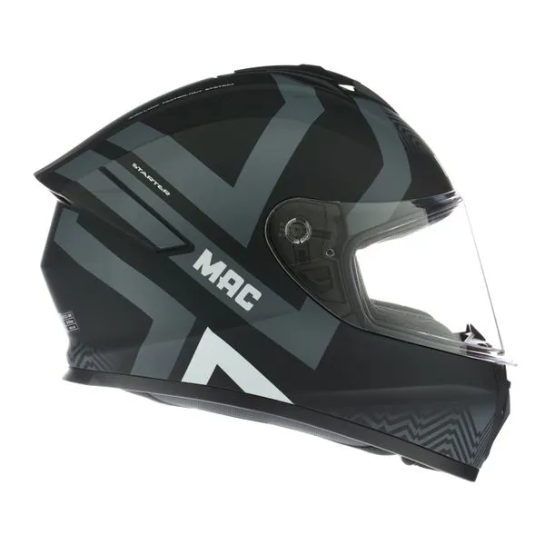 CASCO MAC 801 STARTER HILL NEGRO / GRIS MATE - Imagen 2