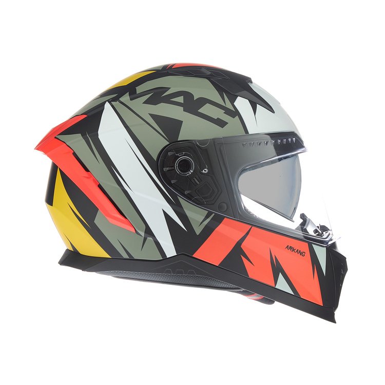 CASCO MAC 069 FORCE ARKANG NEGRO/ROJO/NARANJA/AMARILLO MATE - Imagen 2