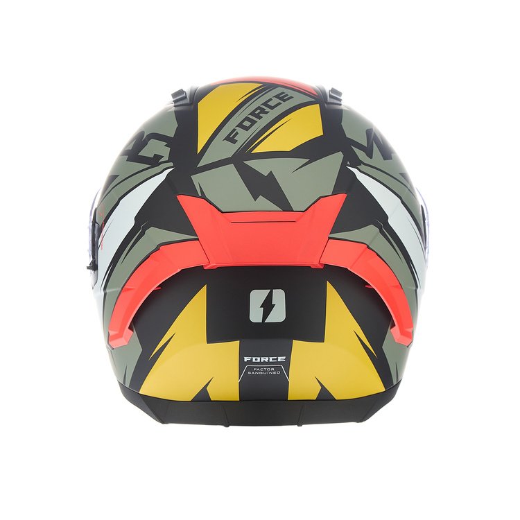 CASCO MAC 069 FORCE ARKANG NEGRO/ROJO/NARANJA/AMARILLO MATE - Imagen 3