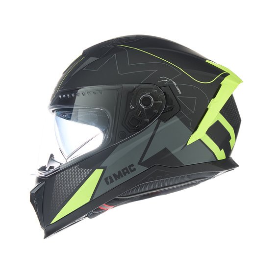 CASCO MAC 069 FORCE DYNAMO NEGRO / AMARILLO MATE - Imagen 2