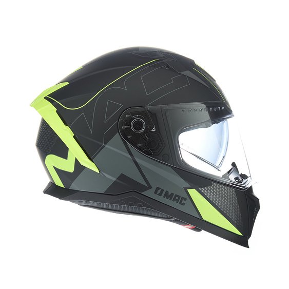 CASCO MAC 069 FORCE DYNAMO NEGRO / AMARILLO MATE - Imagen 4