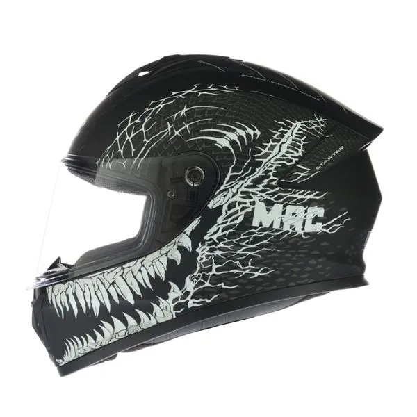 CASCO MAC 801 STARTER CRAWN NEGRO / BLANCO / MATE - Imagen 5