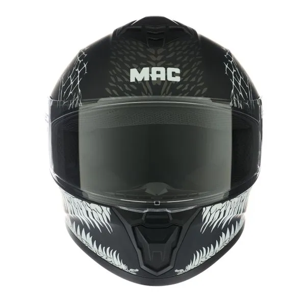 CASCO MAC 801 STARTER CRAWN NEGRO / BLANCO / MATE - Imagen 4