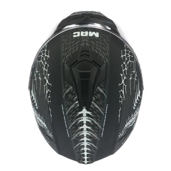 CASCO MAC 801 STARTER CRAWN NEGRO / BLANCO / MATE - Imagen 2