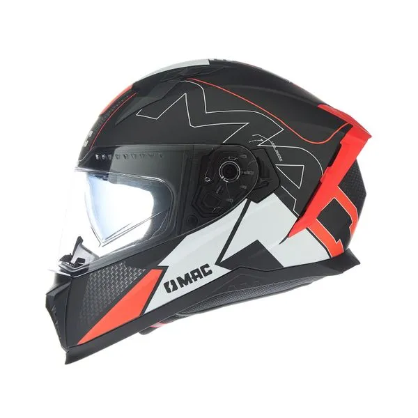 CASCO MAC 069 FORCE DYNAMO NEGRO / ROJO / BRILLO - Imagen 2