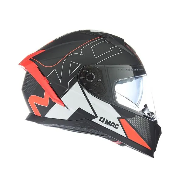 CASCO MAC 069 FORCE DYNAMO NEGRO / ROJO / BRILLO - Imagen 4