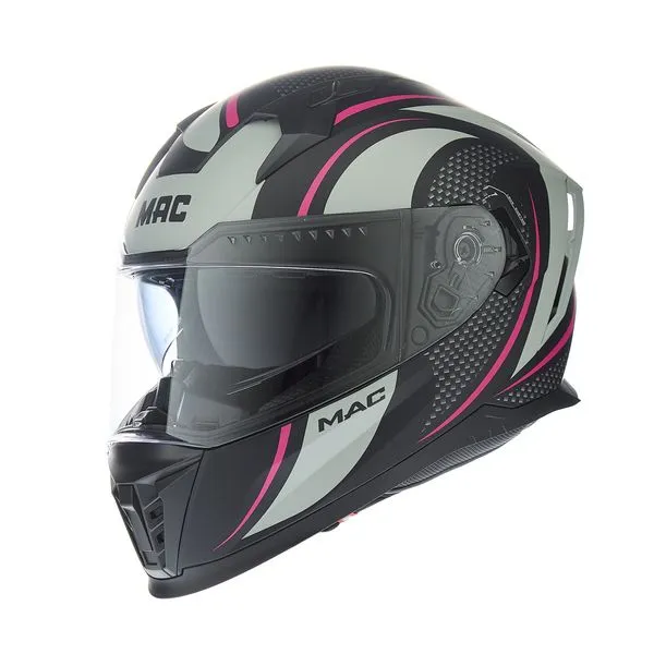 CASCO MAC 069 FORCE CIRKUS NEGRO / GRIS / MATE