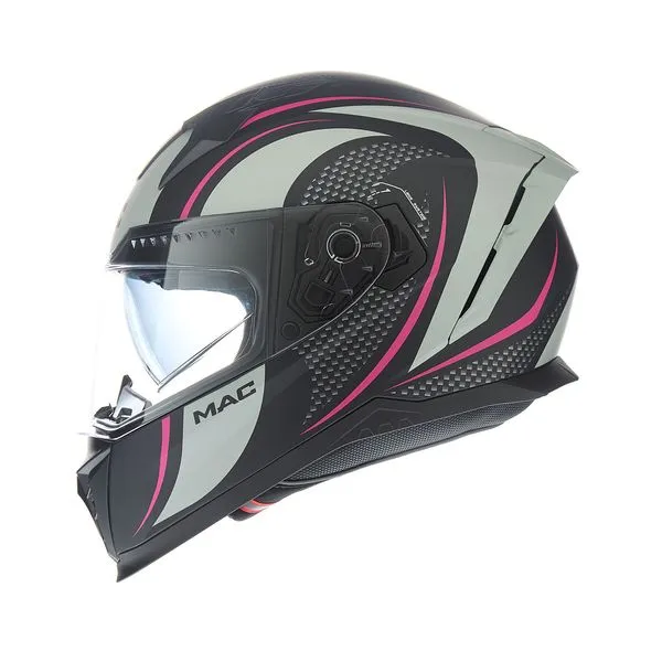 CASCO MAC 069 FORCE CIRKUS NEGRO / GRIS / MATE - Imagen 2
