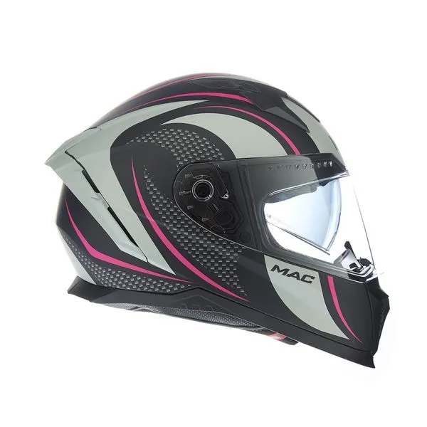 CASCO MAC 069 FORCE CIRKUS NEGRO / GRIS / MATE - Imagen 6