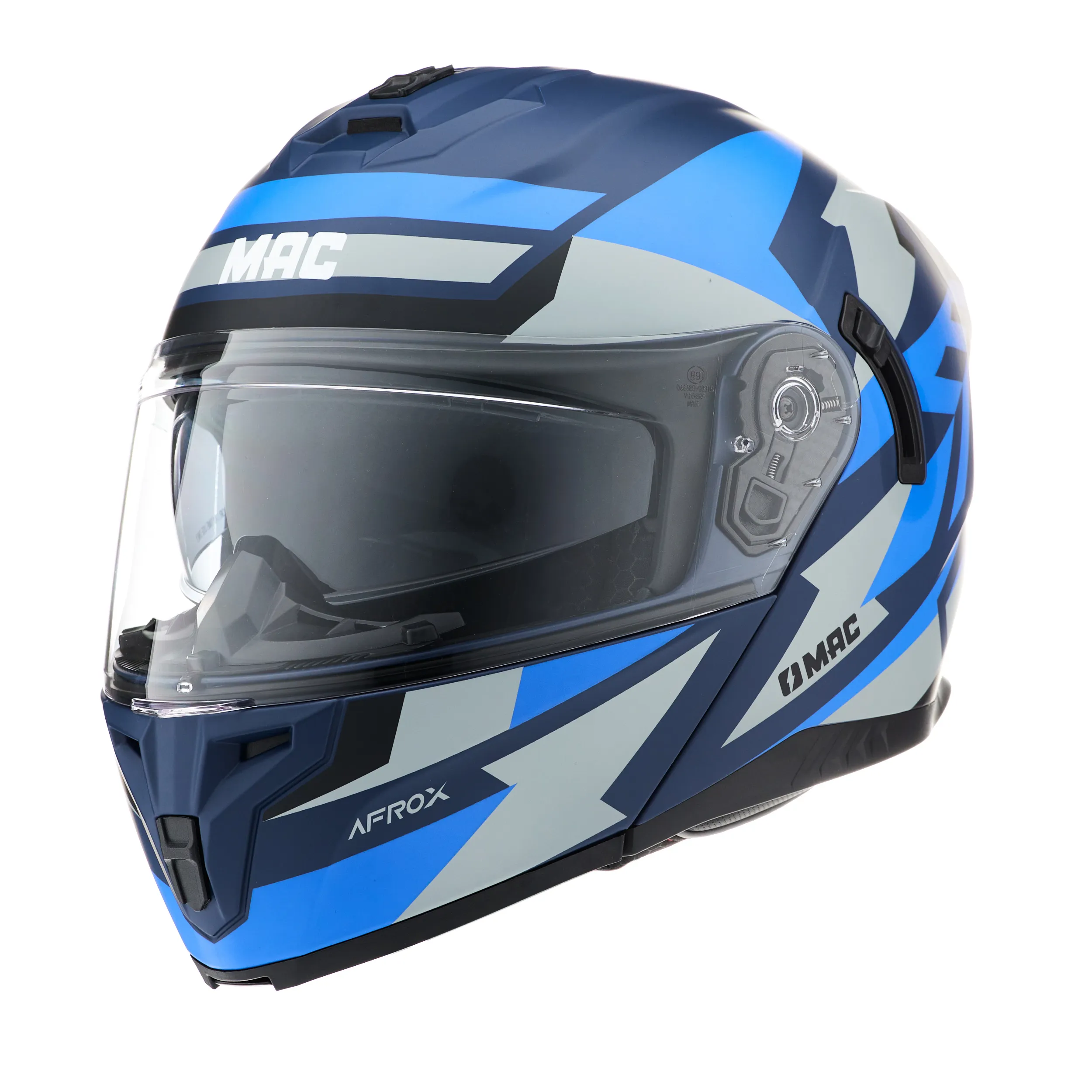 CASCO MAC 166 BLAZE AFROX Azul / Gris / Mate - Imagen 6