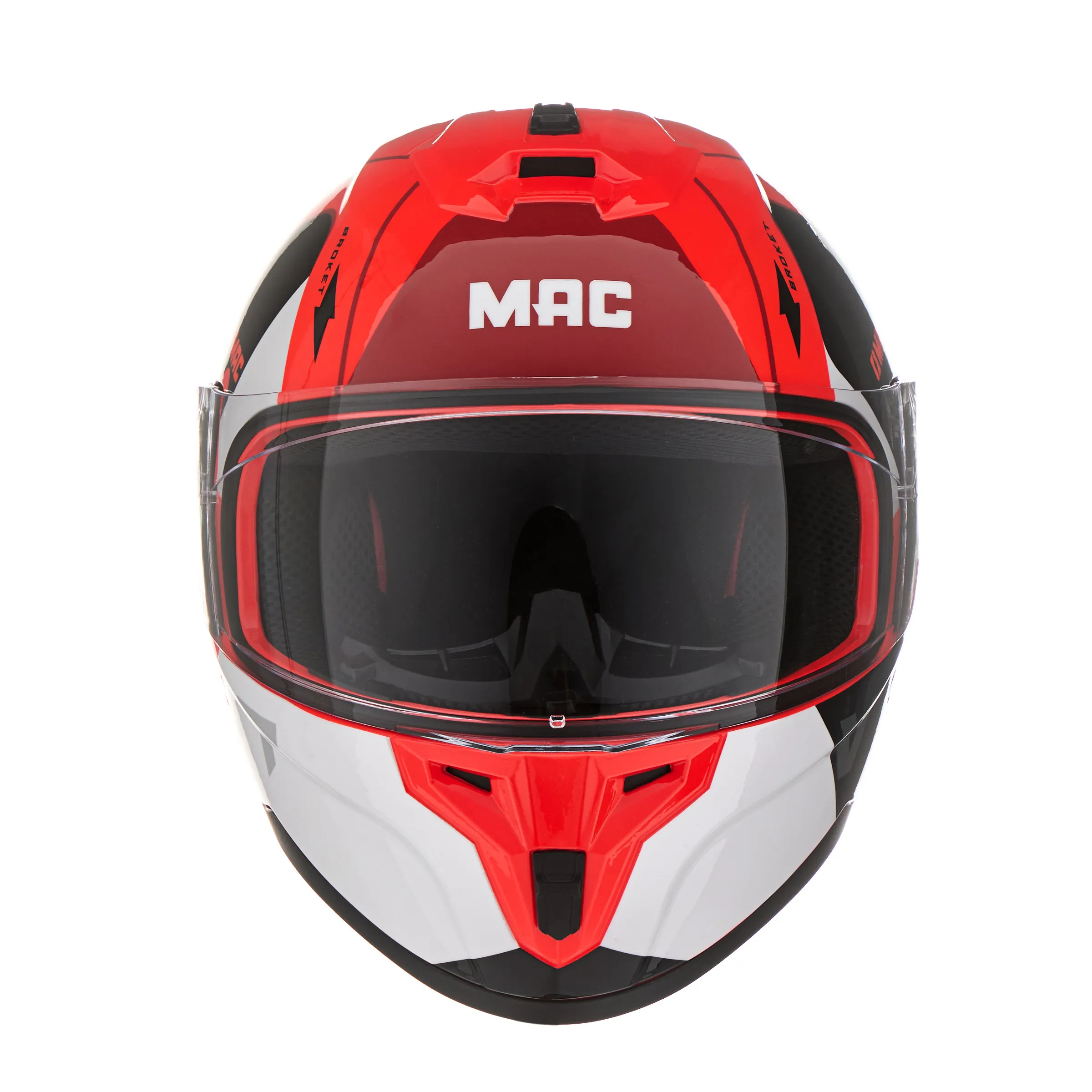 CASCO MAC 070 VOLT BROKET Negro / Rojo / Brillo - Imagen 2