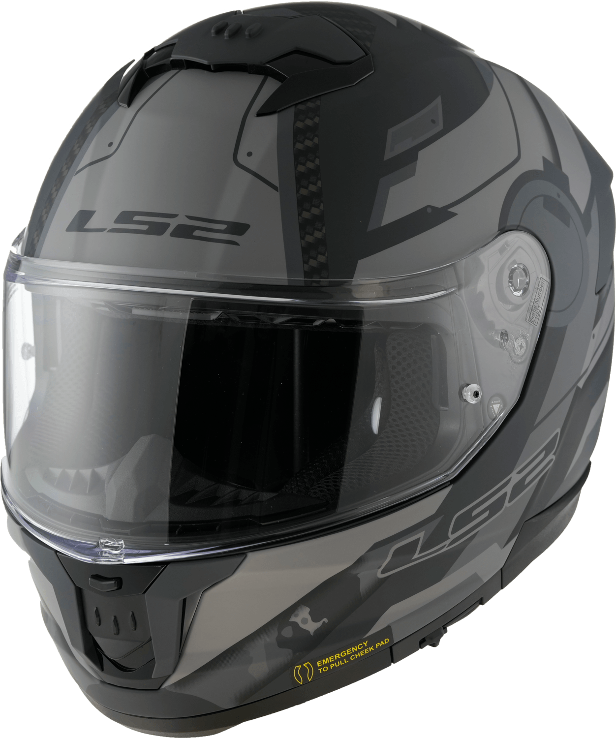 CASCO LS2 808 STREAM II SHADOW Gris / Negro / Mate - Imagen 3