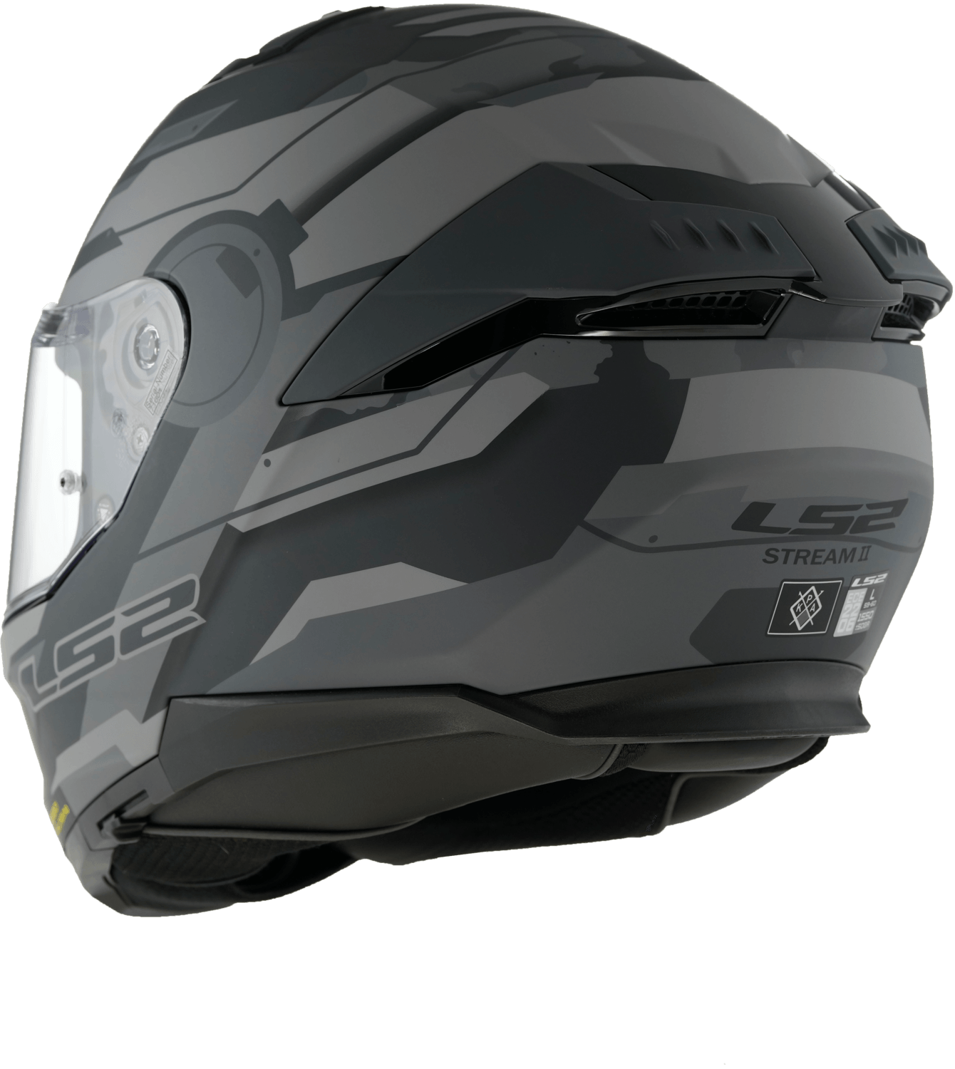 CASCO LS2 808 STREAM II SHADOW Gris / Negro / Mate - Imagen 4