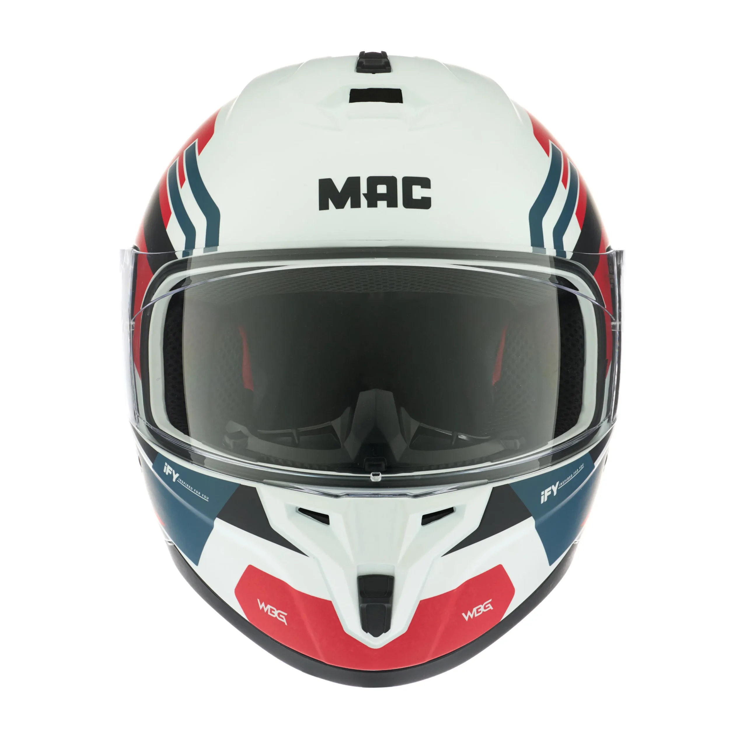 CASCO MAC VOLT 070 WIBERG VISOR EXTRA / Rojo / Azul / Mate - Imagen 2